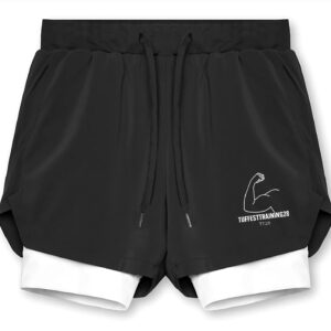 TT28 Mens Black Shorts w/ White Tights