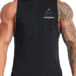 TT28 Mens Mesh Tank Top Black