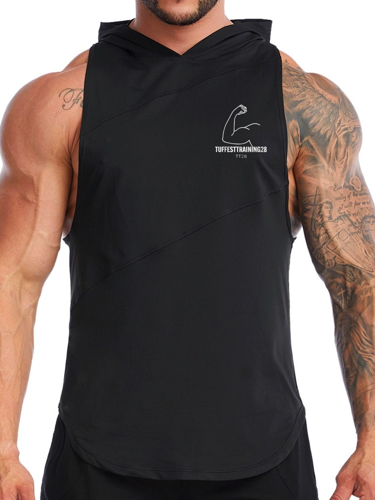 TT28 Mens Mesh Tank Top Black
