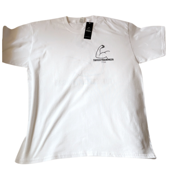 TT28 Mens Gym Workout Shirt S/S White - Image 2