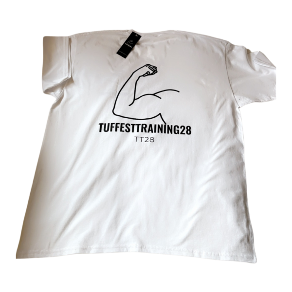 TT28 Mens Gym Workout Shirt S/S White - Image 3