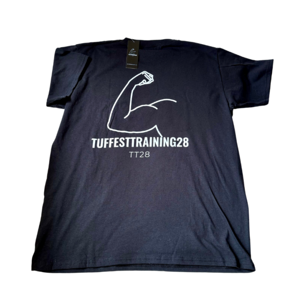 TT28 Mens Gym Workout Shirt S/S Black - Image 2