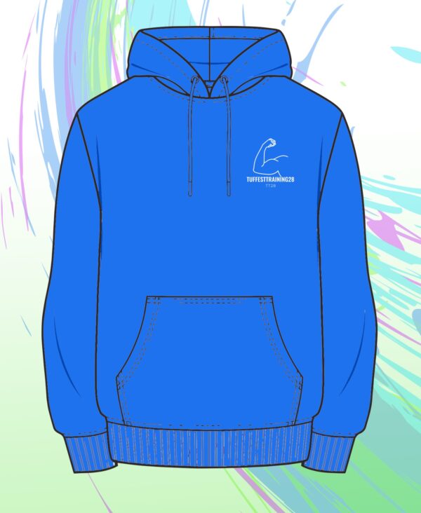 TT28 Mens Plain jumper w/ Hoodie Ocean Blue