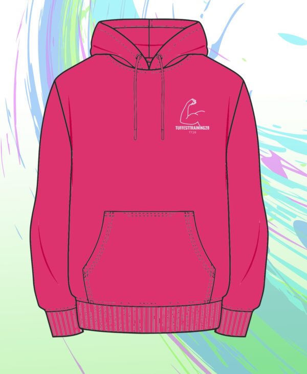 TT28 Mens Plain jumper w/ Hoodie Pink