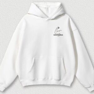 TT28 Mens Plain jumper w/ Hoodie White