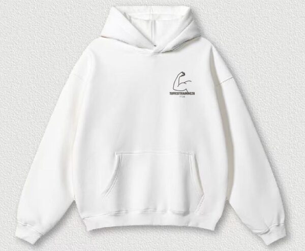 TT28 Mens Plain jumper w/ Hoodie White