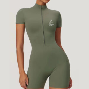 TT28 Jumpsuit Plain Shorts Green