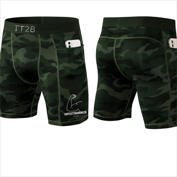 TT28 Mens Tights (Short) Army Green Camo