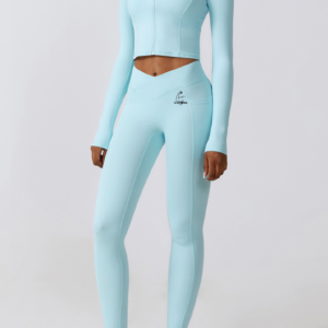 TT28 3 pc Set w/ Leggings, Sports Bra & Jacket Blue (Sky)