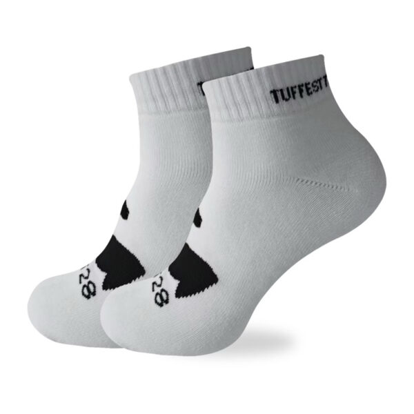 TT28 Unisex White Socks Ankle - Image 3
