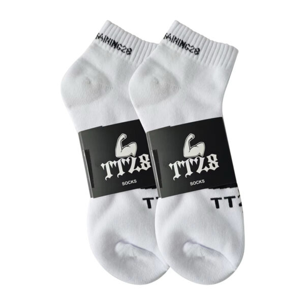 TT28 Unisex White Socks Ankle