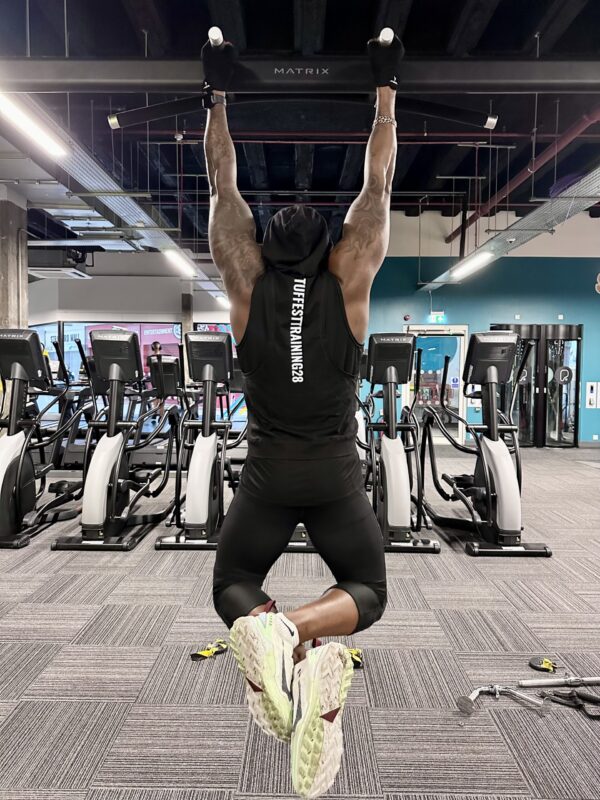 TT28 Sleeveless Tank Top with Hoodie Black - Image 2