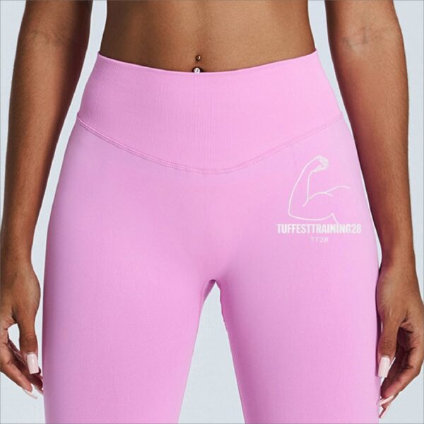 TT28 Womens 3/4 Leggings Crop Material Light Pink