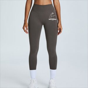 TT28 Womens 3/4 Leggings Crop Material Brown