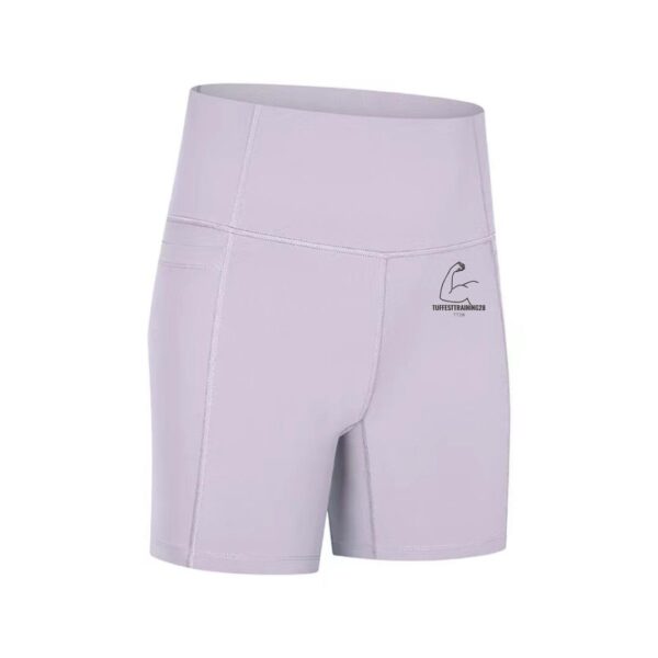 TT28 Womens Gym Tights Short-High Waist Light Purple