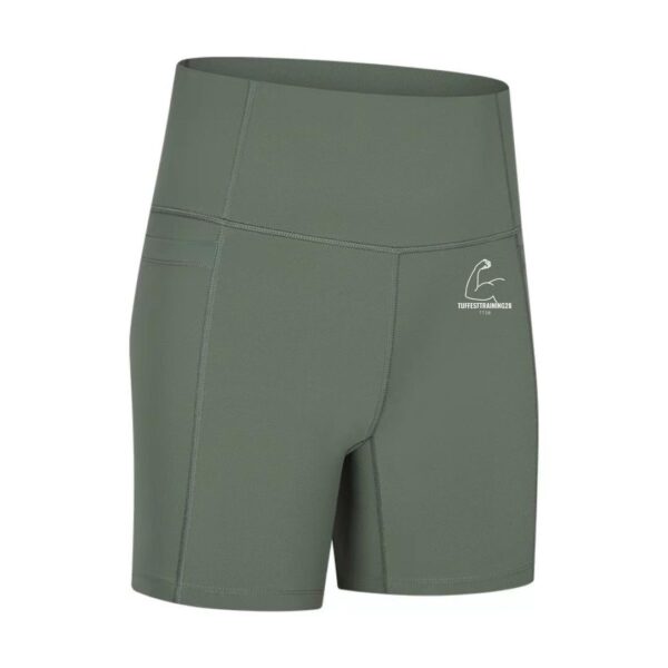 TT28 Womens Gym Tights Short-High Waist Green