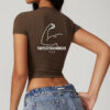 TT28 Womens Gym Training Tops Coffee - Image 2