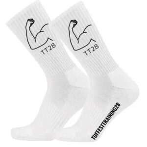 TT28 Unisex White Socks Long