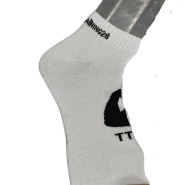 TT28 Unisex White Socks Ankle - Image 2