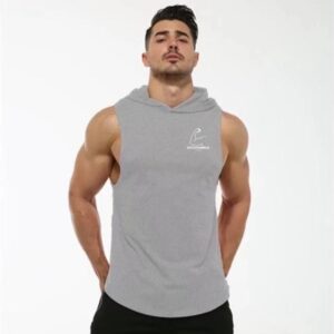 TT28 Tank Top with Hoodie Grey