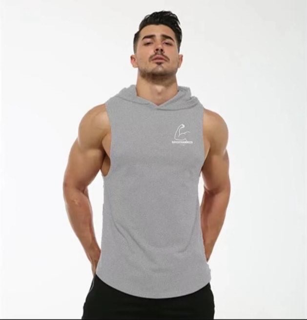 TT28 Tank Top with Hoodie Grey