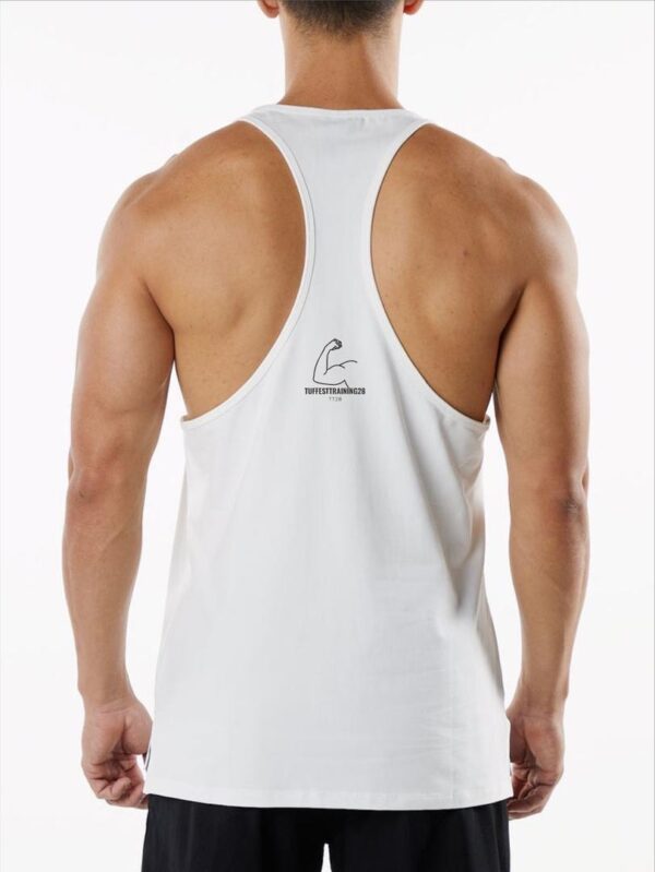 TT28 Mens Tank Top Lifting Club White - Image 2