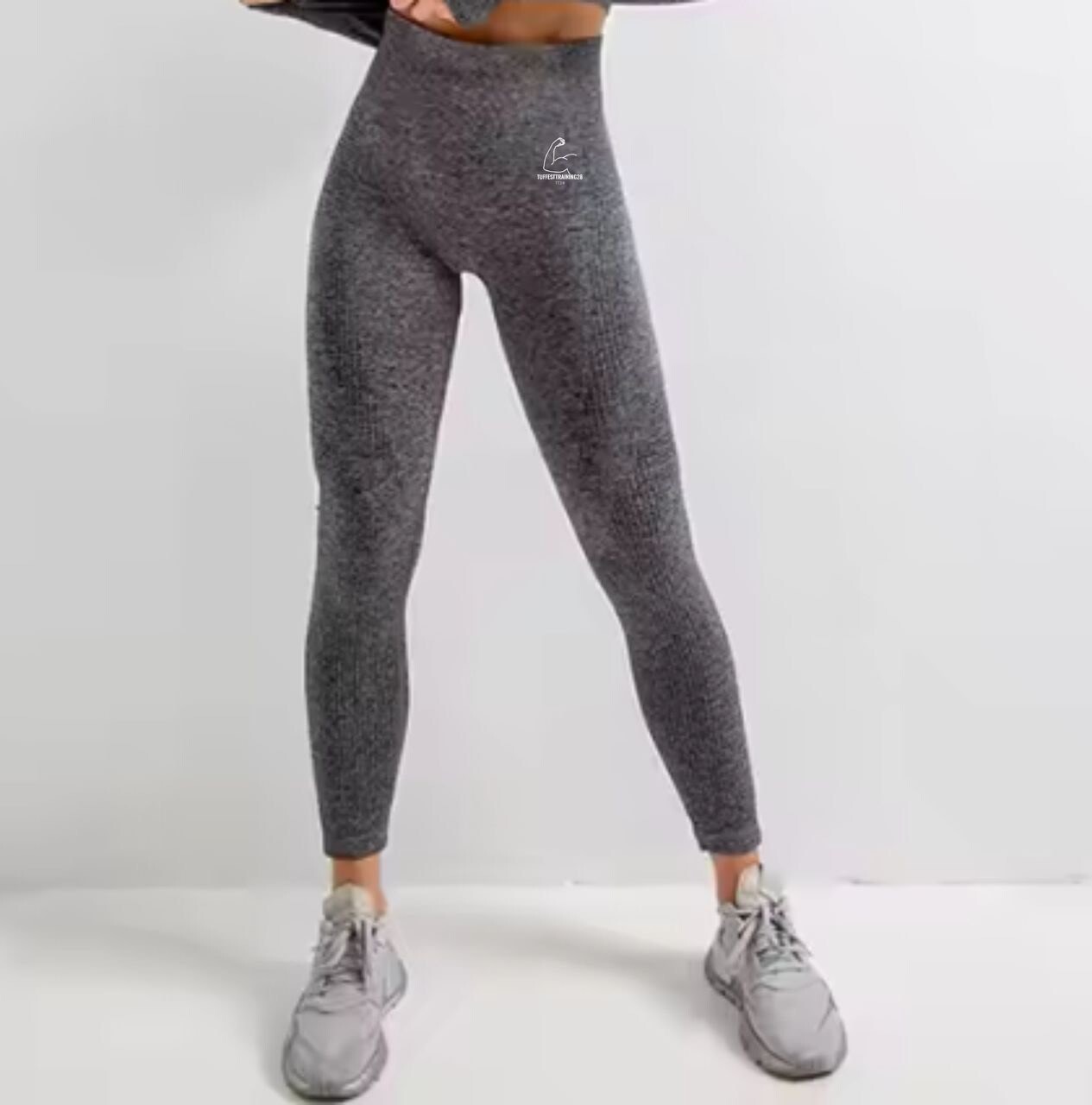 TT28 Gym Leggings Plus Size 2pc Set Greyish - XL