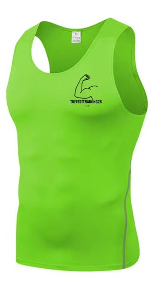 TT28 Mens Stretchy Tank Top Green