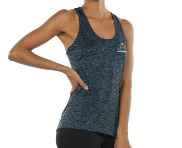 TT28 Women Gym Training Tank Top Blue