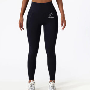 TT28 Womens High Waist Leggings with Logo Black