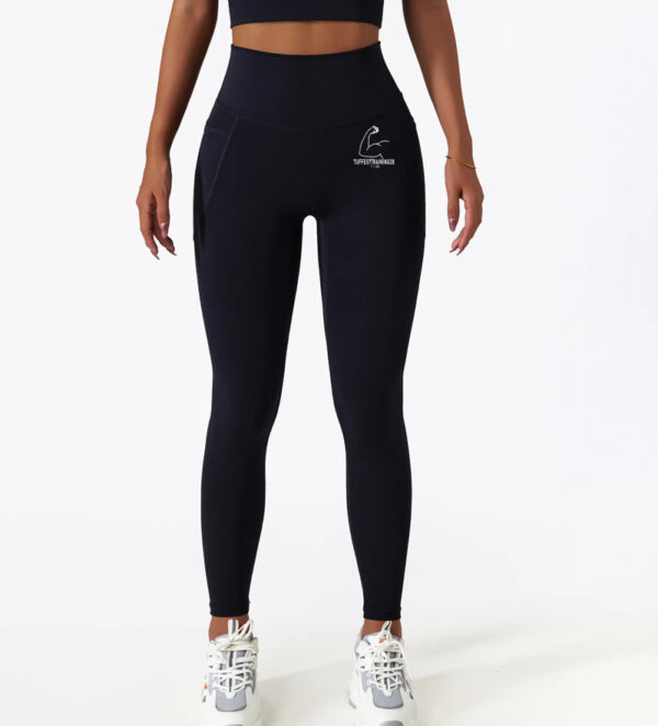 TT28 Womens High Waist Leggings with Logo Black