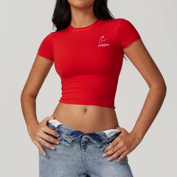 TT28 Womens Gym Training Tops Red