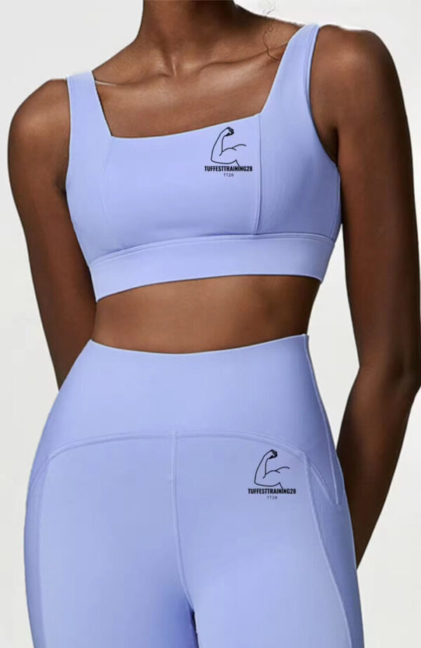 TT28 2 Pc Gym Set w/ Leggings & Sports Bra Ocean Blue